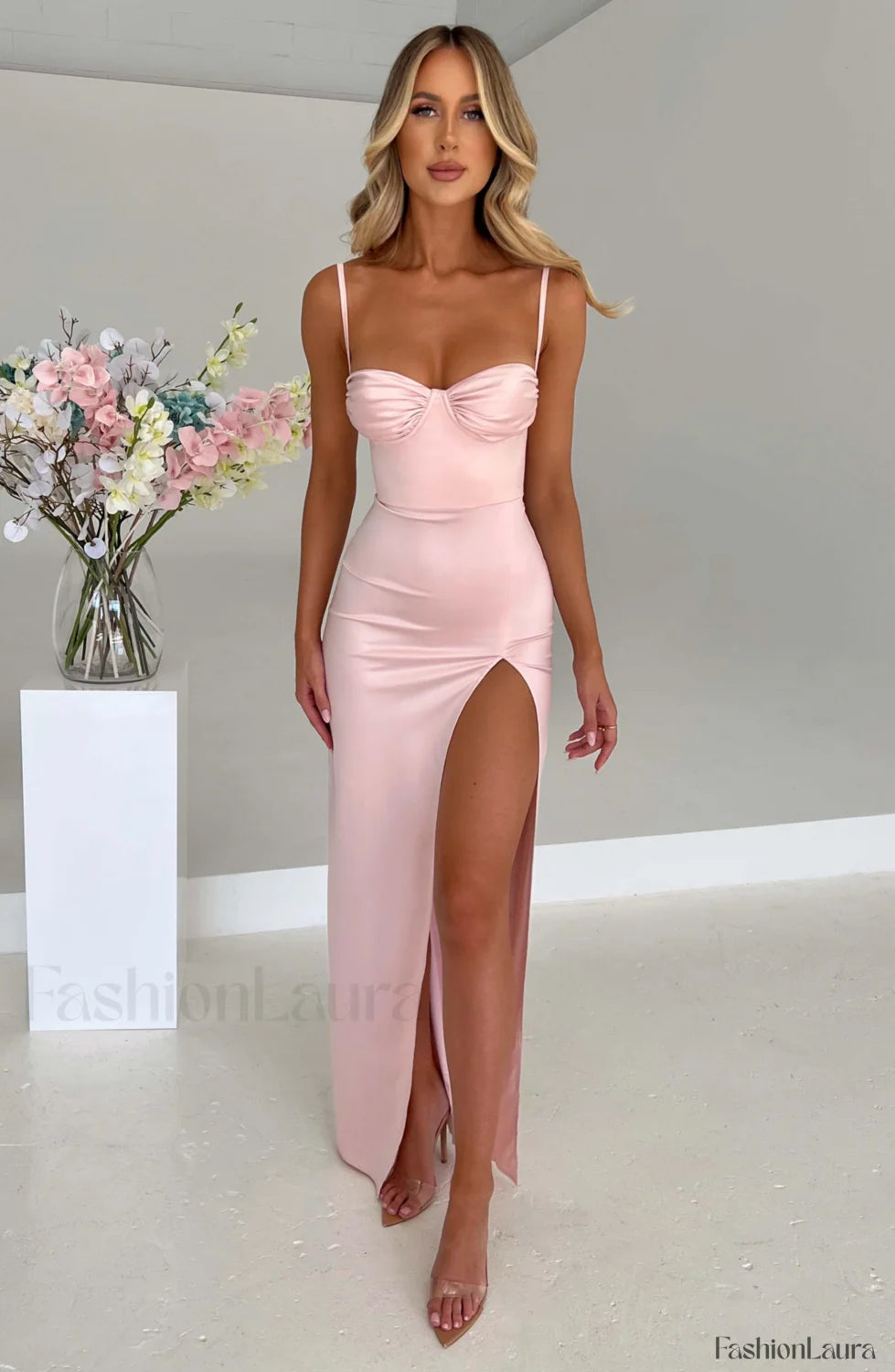 Alora Maxi Graceful Dress Blush Dress