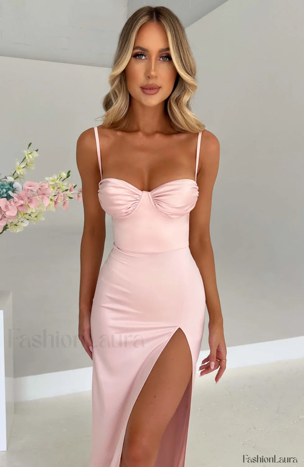 Alora Maxi Graceful Dress Blush Dress