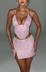 Amadae Corset Graceful Pink Sparkle Tops