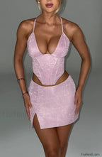 Amadae Corset Graceful Pink Sparkle Tops