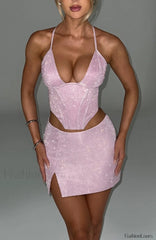 Amadae Corset Graceful Pink Sparkle Tops