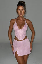 Amadae Corset Graceful Pink Sparkle XS Tops