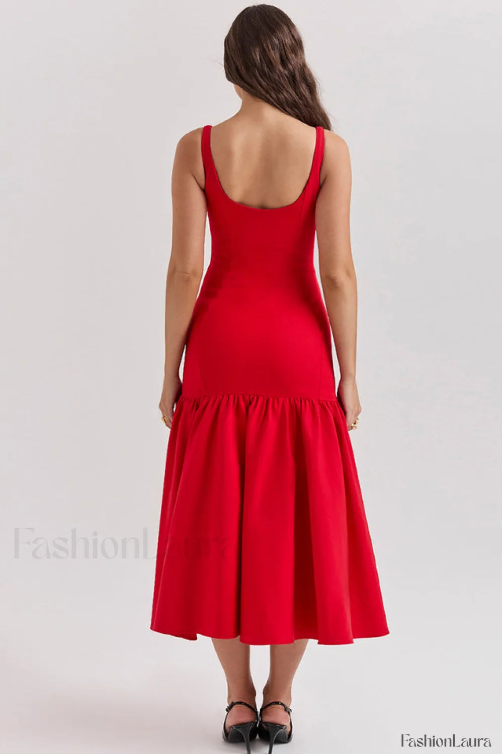 Amore Dropped Stylish Waist Midi Dress
