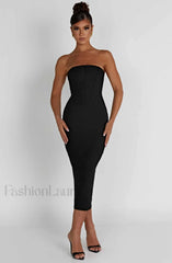 Amore Midi Graceful Dress Black Dress
