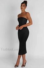 Amore Midi Graceful Dress Black Dress