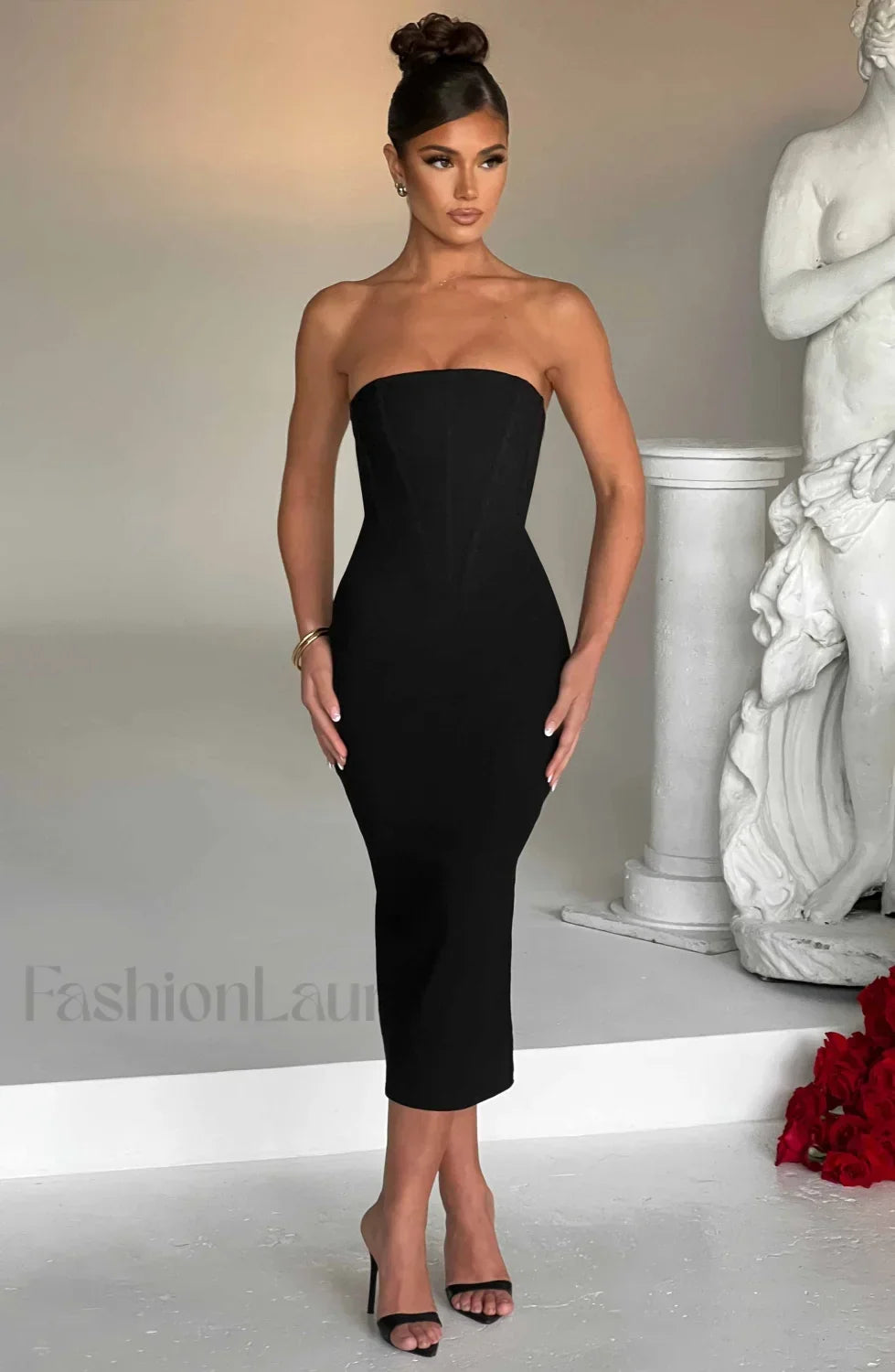Amore Midi Graceful Dress Black XS Dress Main image