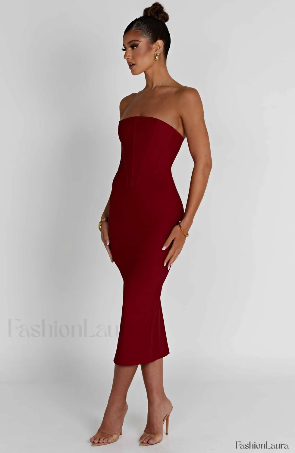 Amore Midi Graceful Dress Red Dress