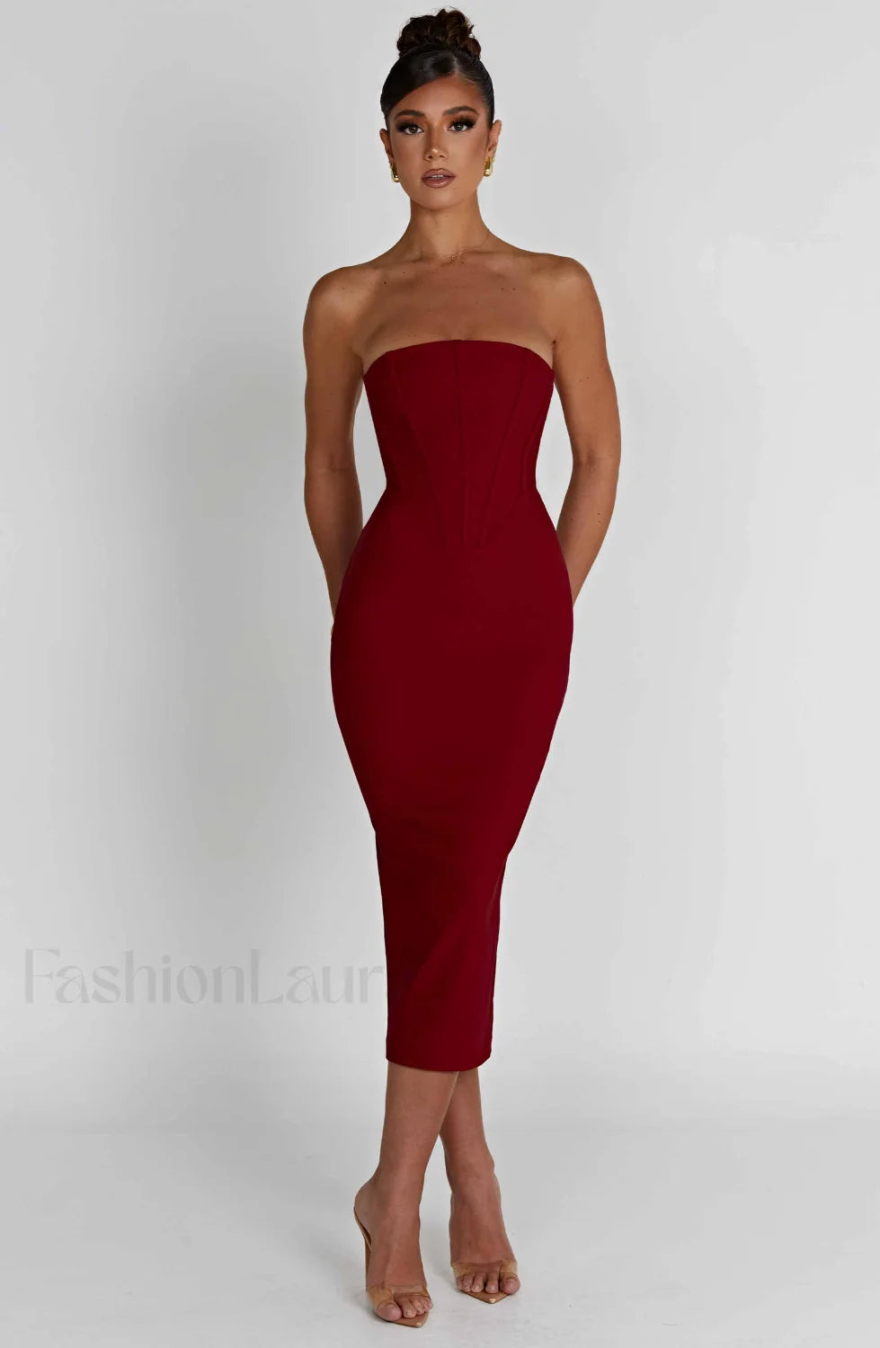 Amore Midi Graceful Dress Red Dress