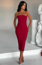 Amore Midi Graceful Dress Red XS Dress