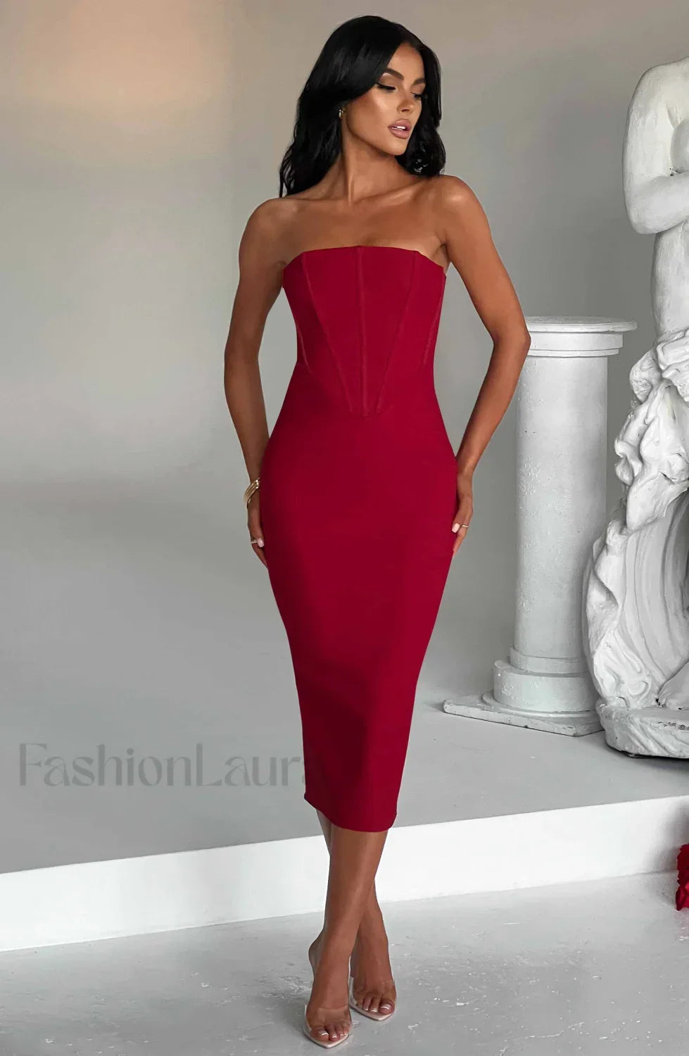 Amore Midi Graceful Dress Red XS Dress Main image