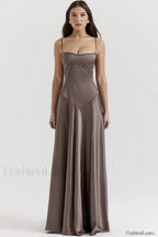 Anabella Black Lace Charming Up Maxi Dress S / Gray
