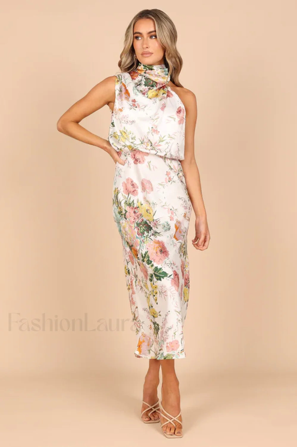 Anabelle Halter Stylish Neck Midi Dress Secondary image