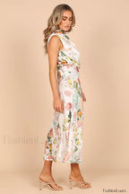 Anabelle Halter Stylish Neck Midi Dress