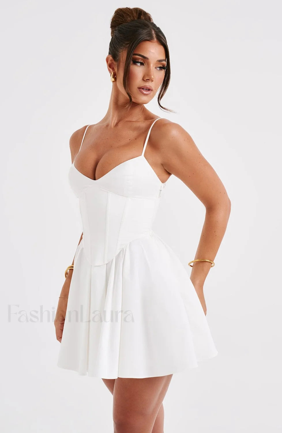 Analeigh Mini Graceful Dress Ivory Dress