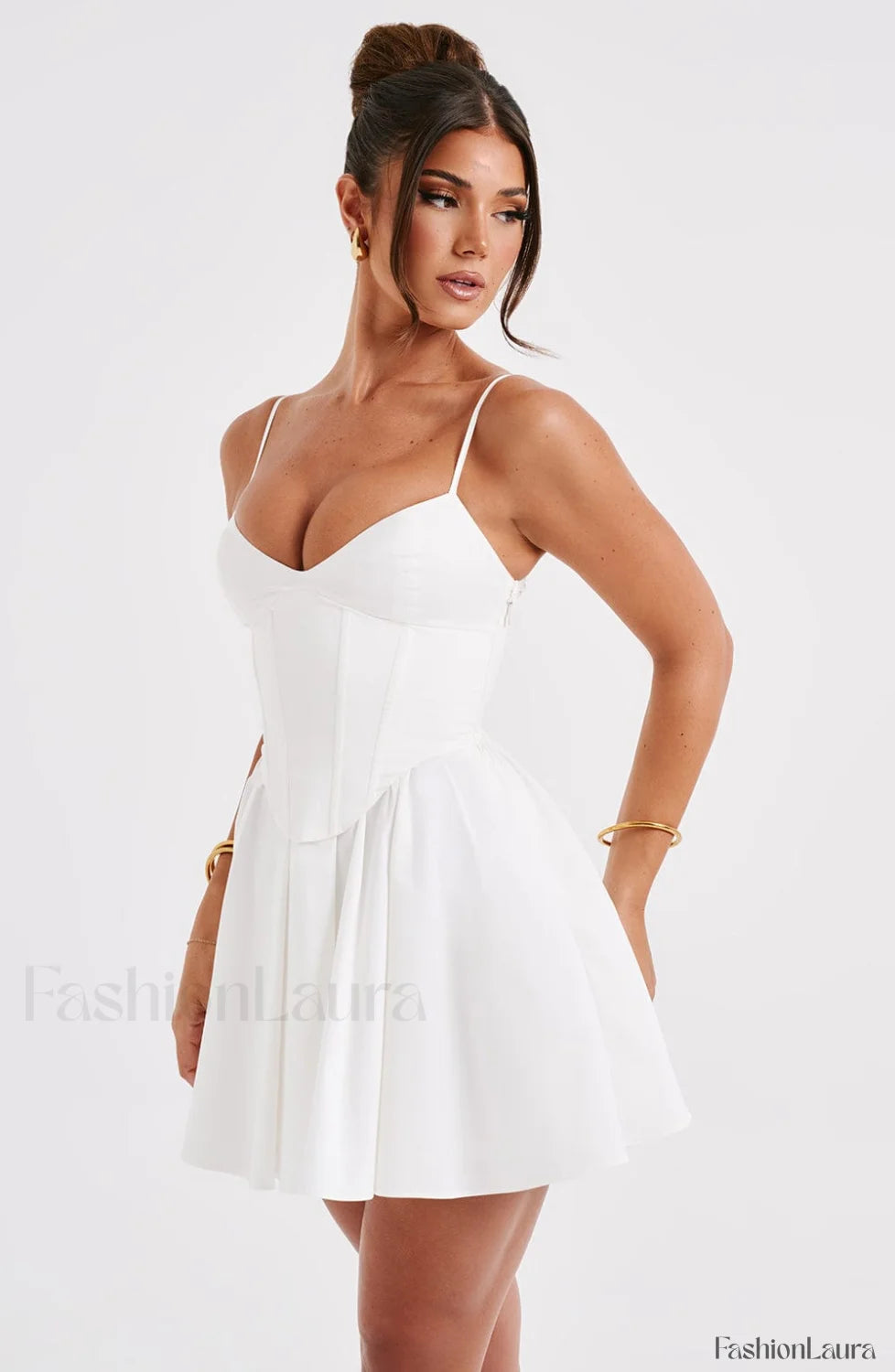 Analeigh Mini Graceful Dress Ivory Dress