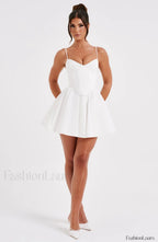 Analeigh Mini Graceful Dress Ivory Dress
