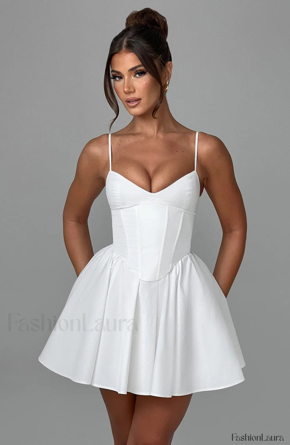 Analeigh Mini Graceful Dress Ivory Dress