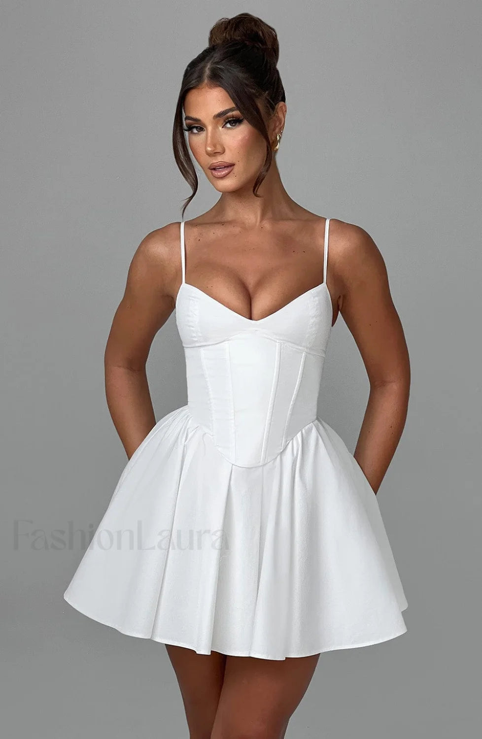 Analeigh Mini Graceful Dress Ivory Dress