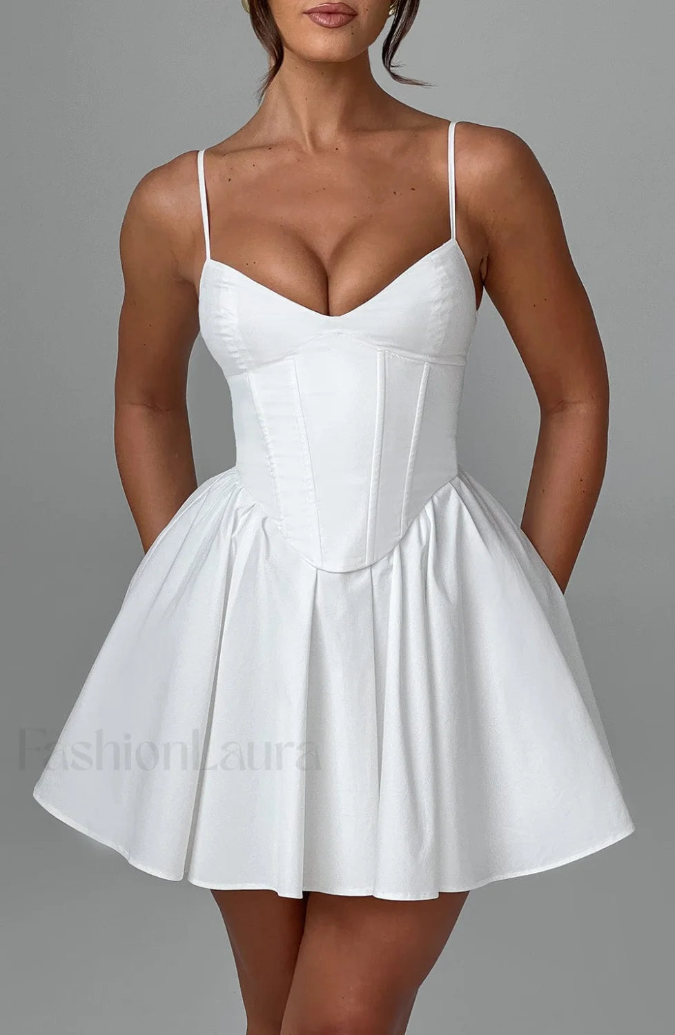 Analeigh Mini Graceful Dress - Ivory Secondary image