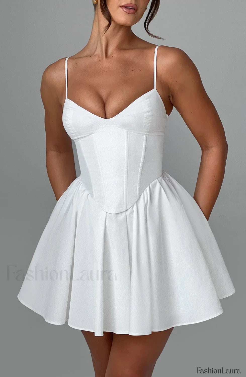 Analeigh Mini Graceful Dress Ivory Dress