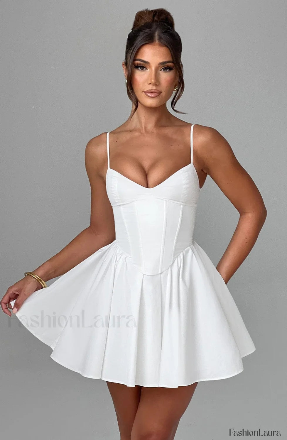 Analeigh Mini Graceful Dress Ivory XS Dress