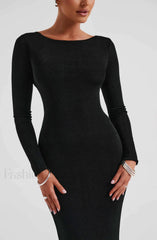 Anastassia Maxi Graceful Dress Black Dress