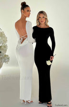 Anastassia Maxi Graceful Dress Ivory Dress