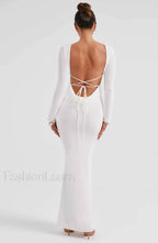Anastassia Maxi Graceful Dress Ivory Dress