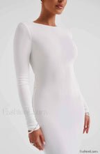 Anastassia Maxi Graceful Dress Ivory Dress