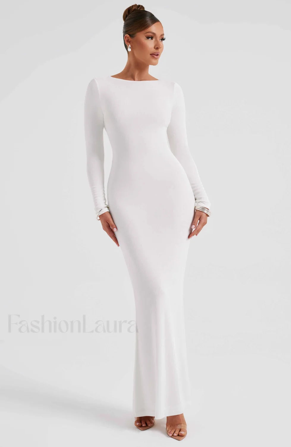 Anastassia Maxi Graceful Dress - Ivory Secondary image