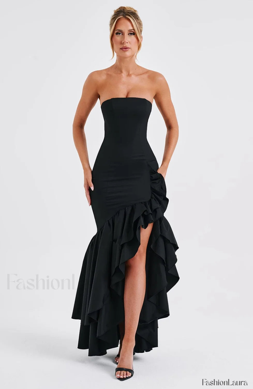 Angelina Maxi Graceful Dress Black Dress