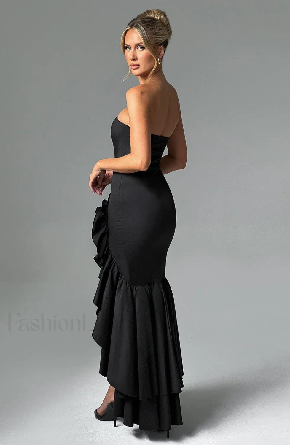 Angelina Maxi Graceful Dress Black Dress