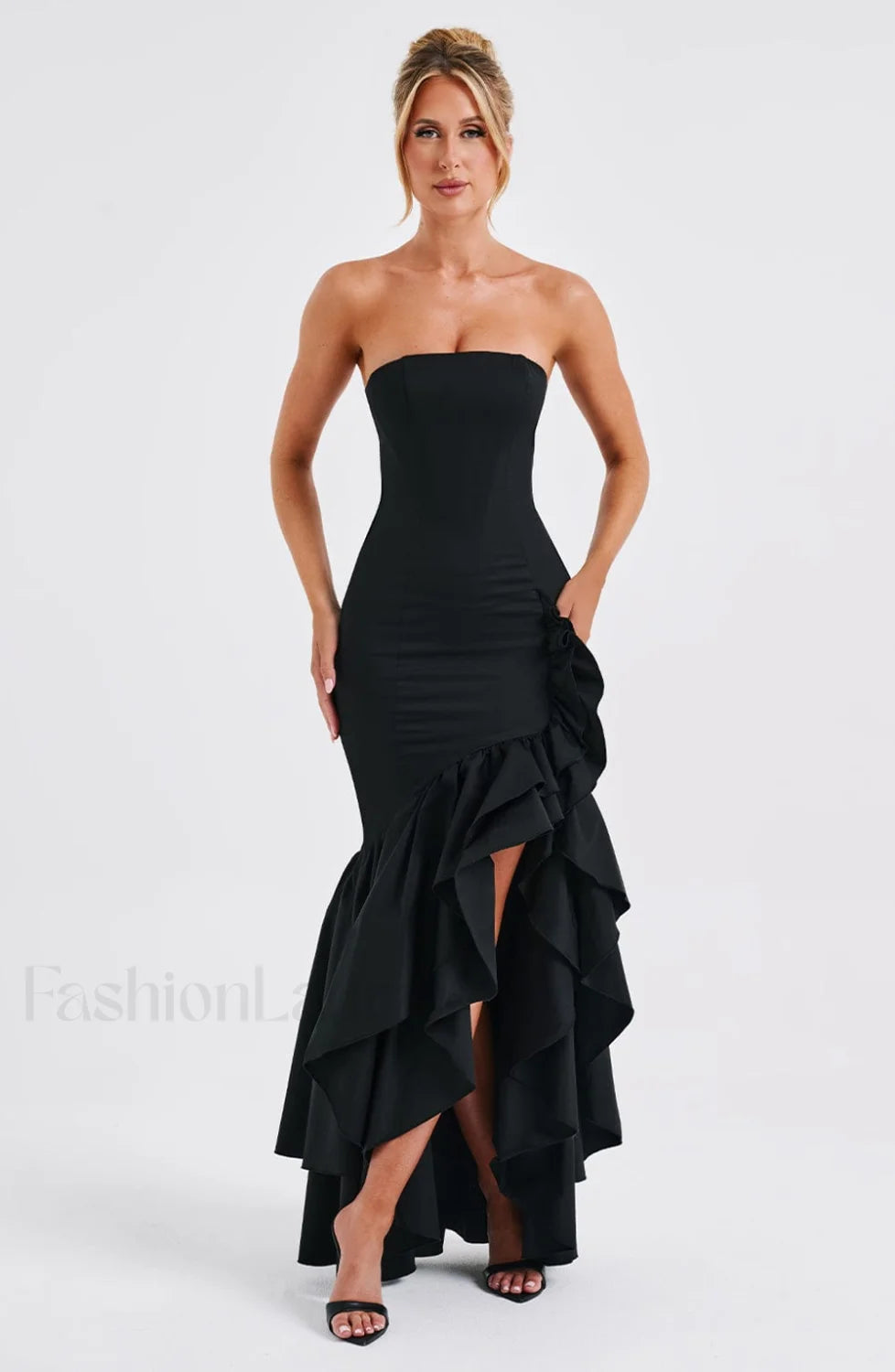 Angelina Maxi Graceful Dress Black Dress