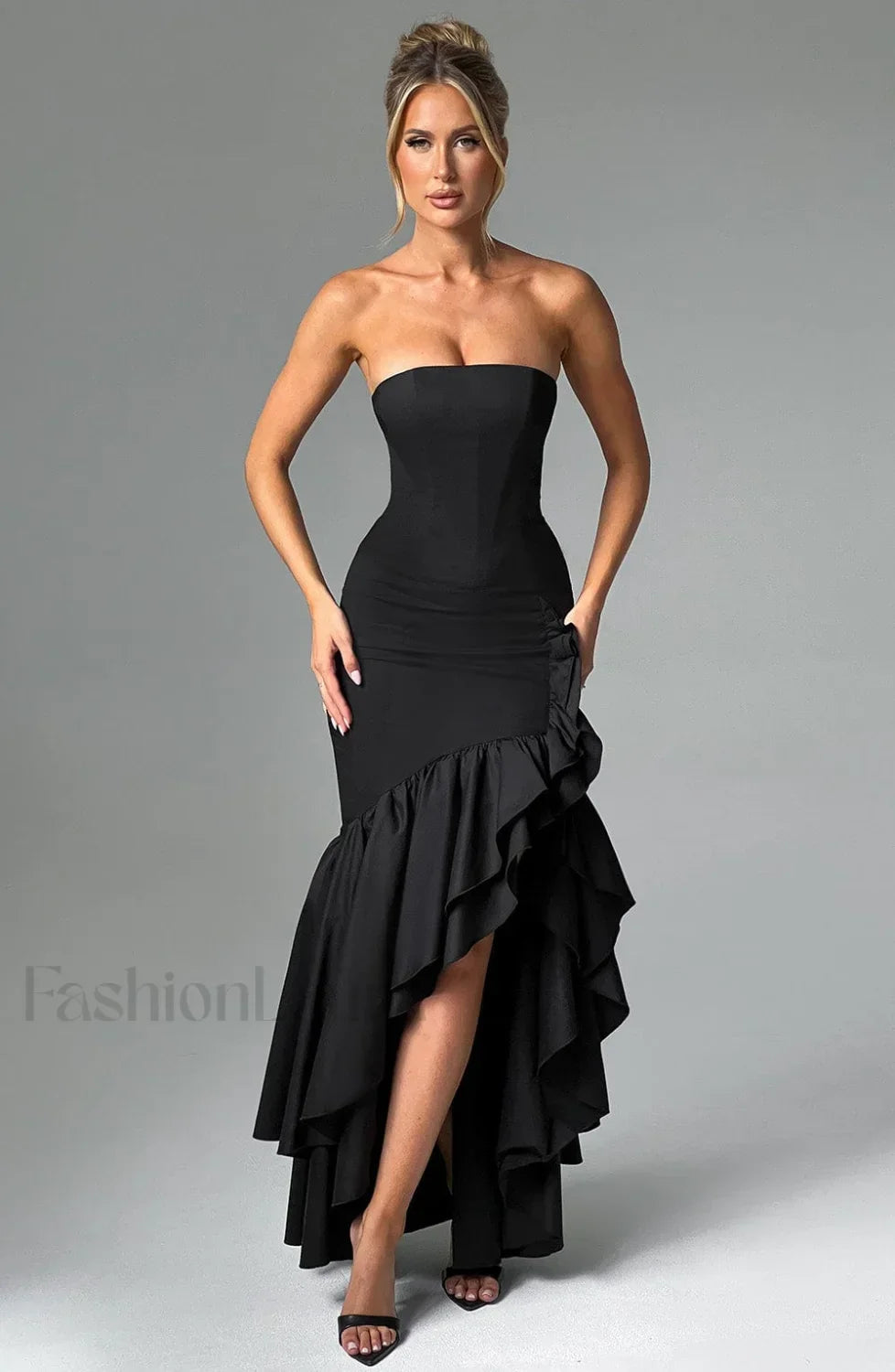 Angelina Maxi Graceful Dress Black XS Dress