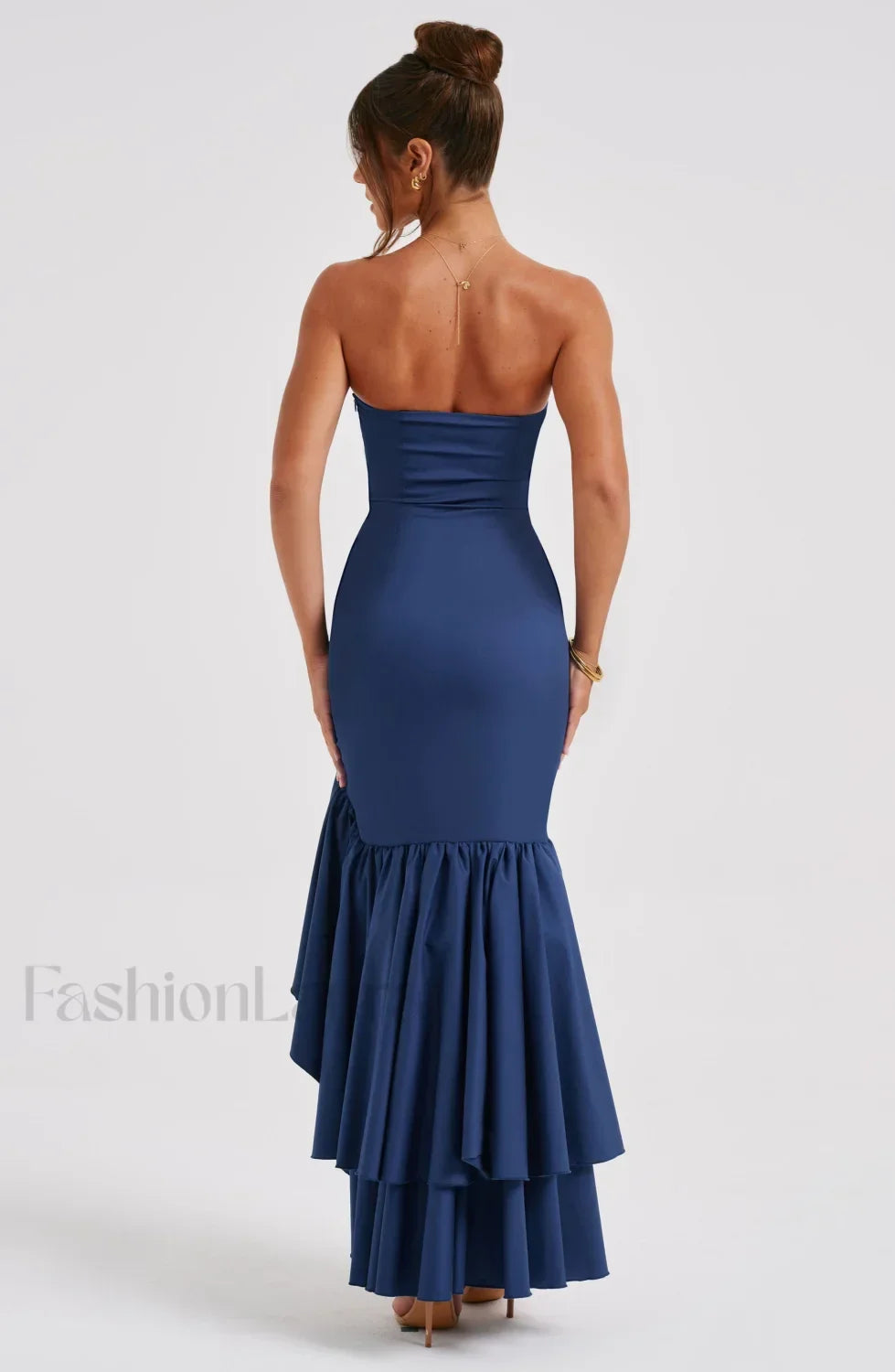 Angelina Maxi Graceful Dress Navy Dress