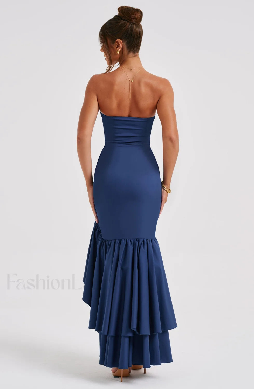 Angelina Maxi Graceful Dress Navy Dress
