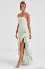 Angelina Maxi Graceful Dress Sage Dress