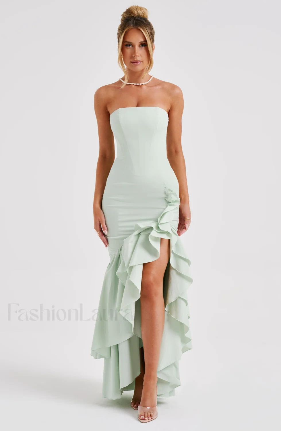 Angelina Maxi Graceful Dress Sage Dress