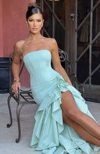 Angelina Maxi Graceful Dress Sage Dress