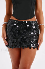 Anissa Mini Graceful Skirt Black Skirt
