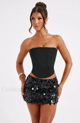 Anissa Mini Graceful Skirt Black XS Skirt
