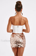 Anissa Mini Graceful Skirt Gold Skirt