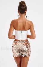 Anissa Mini Graceful Skirt Gold Skirt