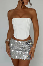 Anissa Mini Graceful Skirt Silver Skirt