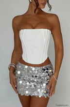 Anissa Mini Graceful Skirt Silver Skirt