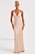 Anja Maxi Graceful Dress Champagne Dress