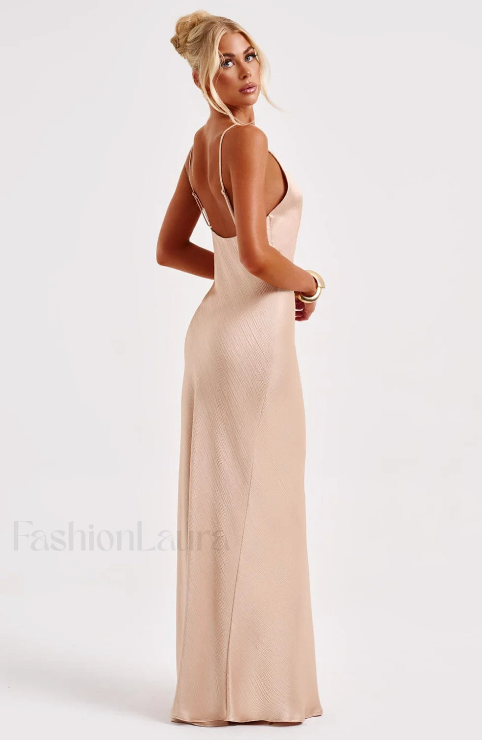 Anja Maxi Graceful Dress Champagne Dress
