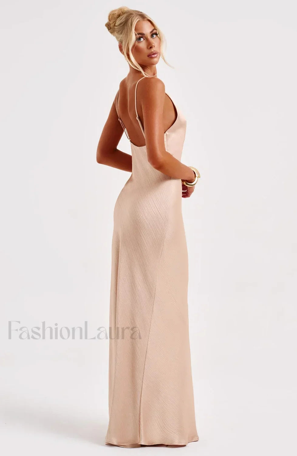 Anja Maxi Graceful Dress Champagne Dress