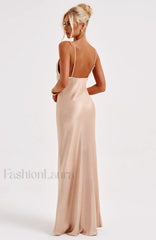 Anja Maxi Graceful Dress Champagne Dress