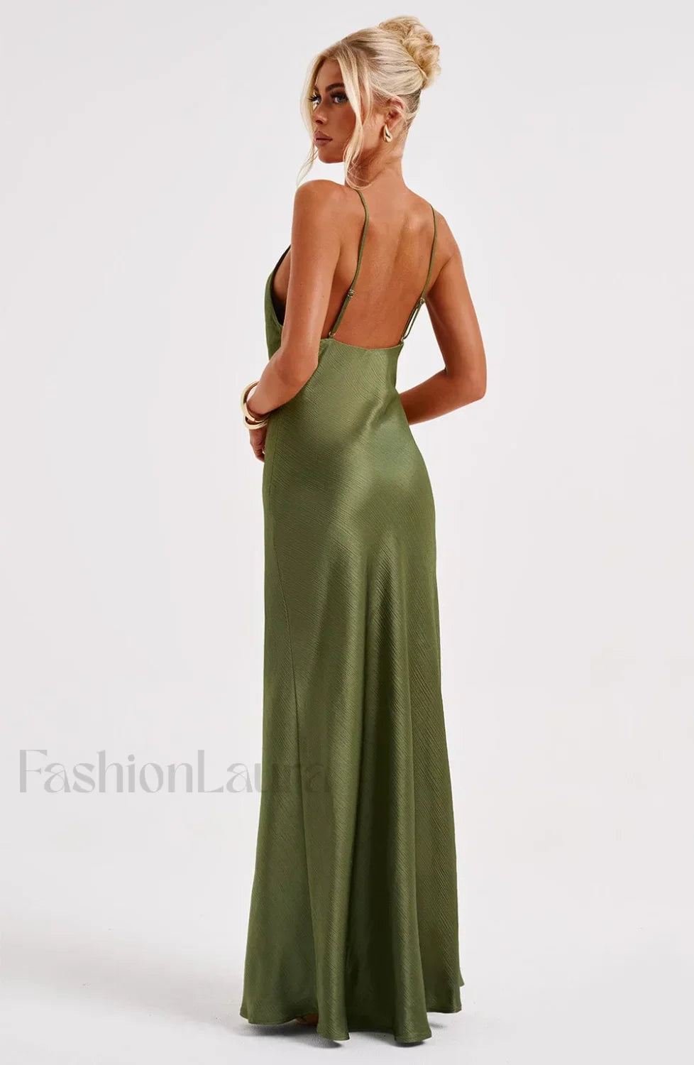 Anja Maxi Graceful Dress Khaki Dress